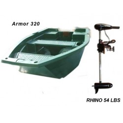  Barque Armor 320 + moteur Rhino 54 lbs