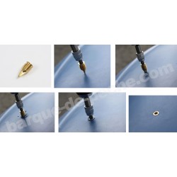 Lot de 10 vis inserts laiton autoperçants M6