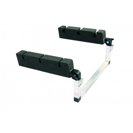 Porte cannes float tube inclinable alu/mousse