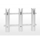 Porte-Canne ouvert PVC - 3 Tubes Blanc