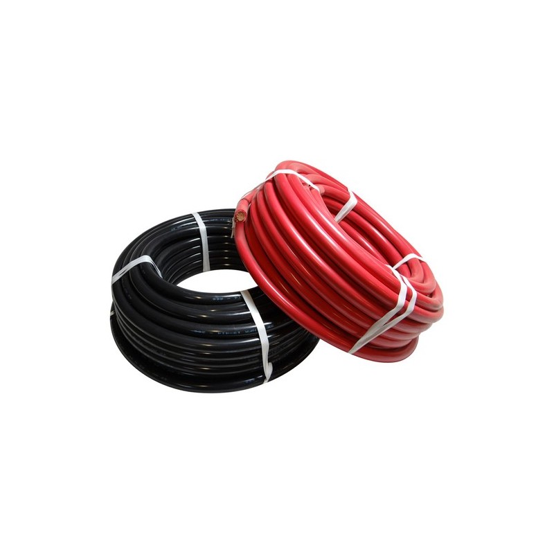 2 x 90cm : fils / câble d'alimentation HO7-VK 10 mm² 10mm2 souple + embouts