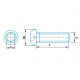 Pack de 4 Vis têtes rondes bombées 6x10