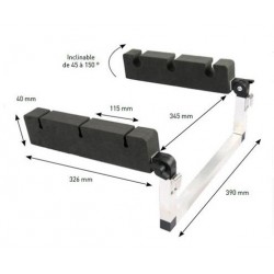 Accessoires Amiaud Porte cannes float tube inclinable alu-mousse