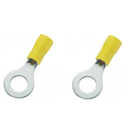 paire de cosses à oeillet jaune 13 mm - M10