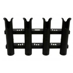  Porte-Canne ouvert PVC - 4 Tubes Noir