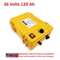 Batteries Lithium Batterie PROLITH PLPR 36 VOLTS 120 Ah avec sortie sondeur