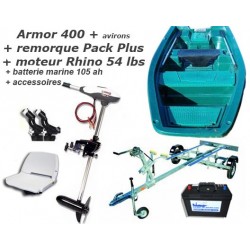  Armor 400 + remorque pack plus + moteur Rhino 54 + batterie marine + accessoires