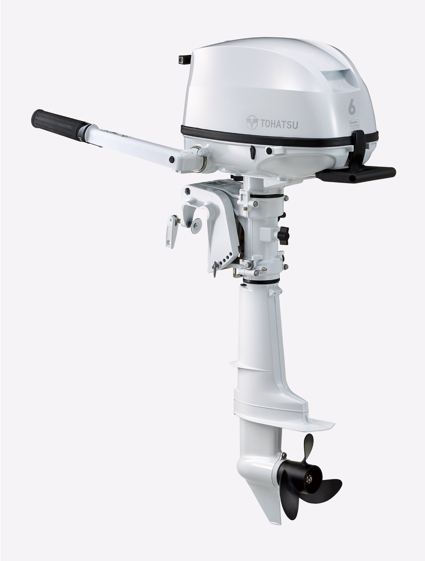 Moteur Hors-bord 6 CV 2 Temps 63cc - Essence, Refroidissement Par Air, TCI - Pour Bateaux Gonflables, Petits Bateaux