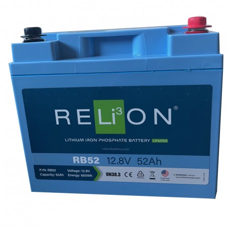 Batterie RELiON 12.8V 52Ah 4SC LiFePO4