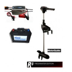 Pack moteurs Pack Motorguide R3 55 lbs + Batterie marine 120 ah + chargeur CTECK