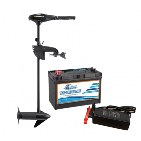 Pack Minn Kota Endura C2 V2 34 Lbs + Batterie Lithium LiFePO4 12V 50Ah + Chargeur 5A