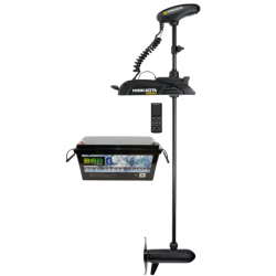 Pack moteurs Pack Minn Kota TERROVA 80 GPS - 80 Lbs - 24V - Arbre 152 cm - Sans pédale + Bac Monobloc LiFePO4 24V/100Ah + Chargeur 10A