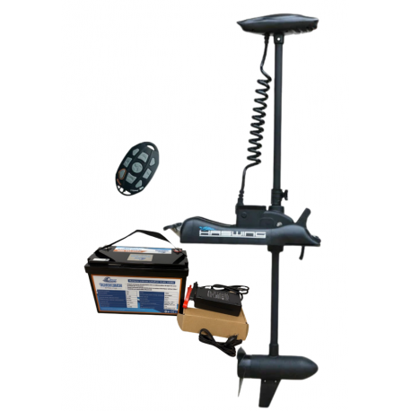 Pack Moteur Electrique Savage Gear Thruster SW 12V - 55lbs batterie Yuasa 120 ah