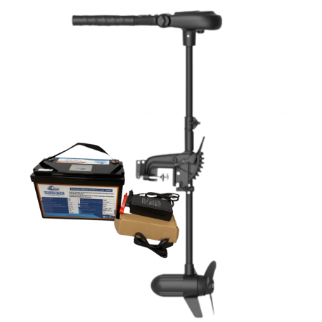 Pack Moteur Electrique Savage Gear Thruster SW 12V - 55lbs batterie Yuasa 120 ah