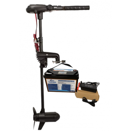 Pack Moteur Electrique Savage Gear Thruster SW 12V - 55lbs batterie Yuasa 120 ah