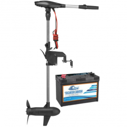 Pack moteurs Pack Moteur électrique Haswing Protruar -110 Lbs - 24V + Batterie Lithium LiFePO4 24V 100Ah + Chargeur 10A