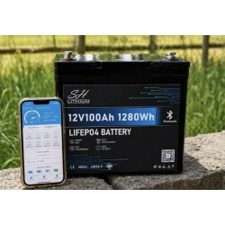SH Lithium batterie SH LITHIUM 12V100A Lifepo4 +chargeur