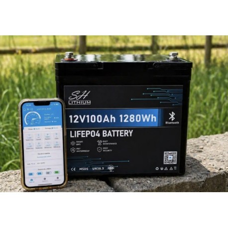 batterie SH LITHIUM 12V100A Lifepo4 +chargeur