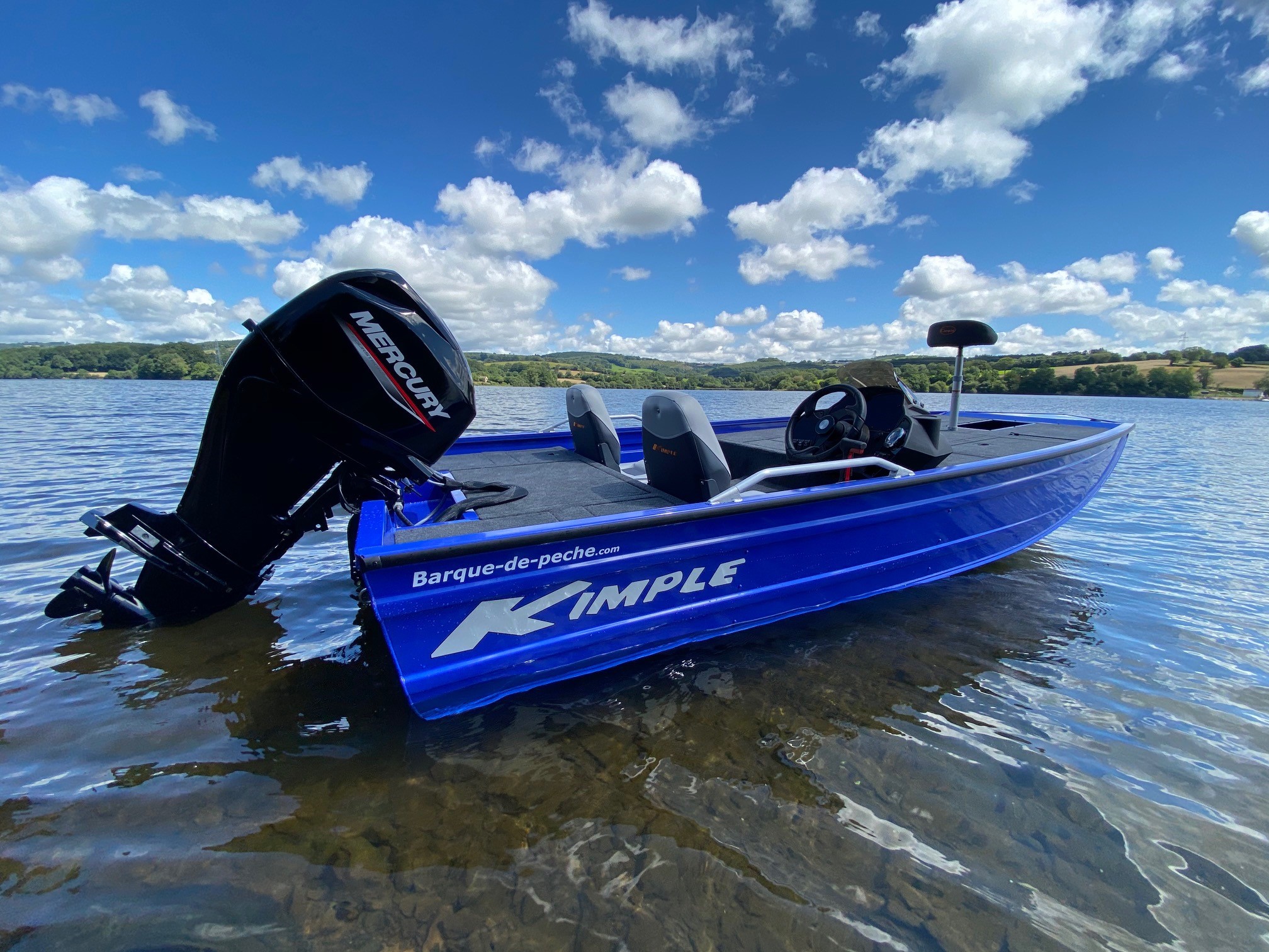 Pack Kimple 420 MS avec remorque et moteurs thermique et électrique - Barque  de pêche